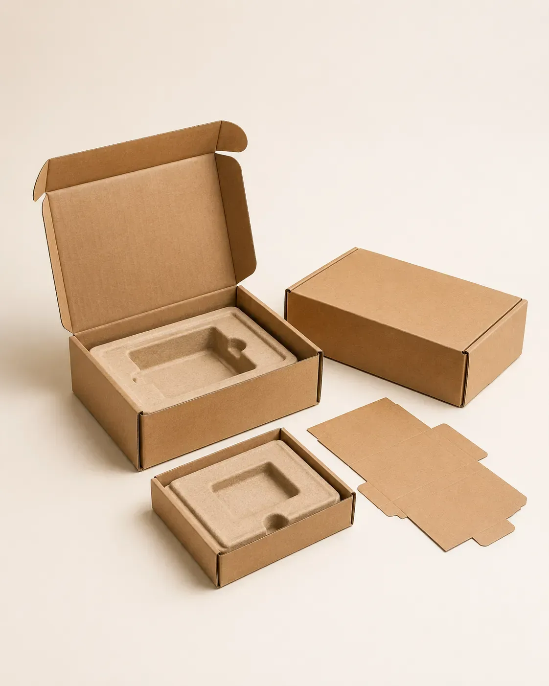 Sustainable custom mailer boxes with recyclable corrugated board and right-sized packaging design
