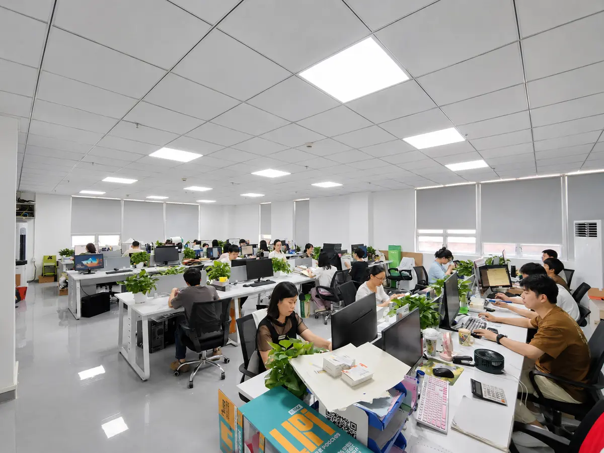 Project support team communicating packaging project requirements and updates