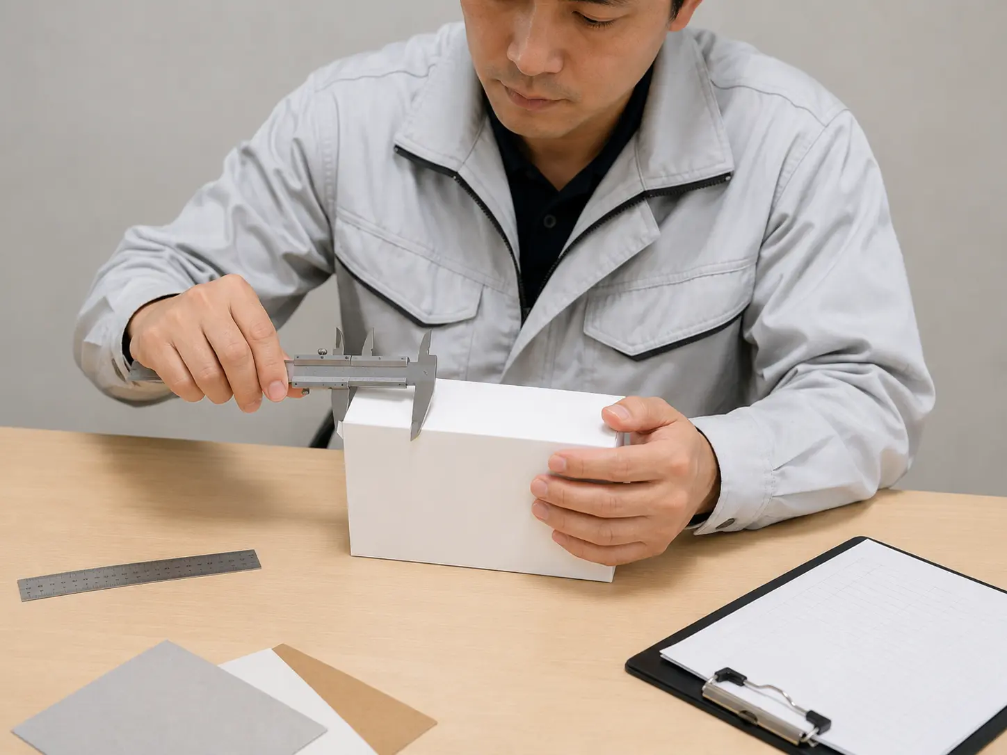 Final quality inspection for custom paper packaging shipment