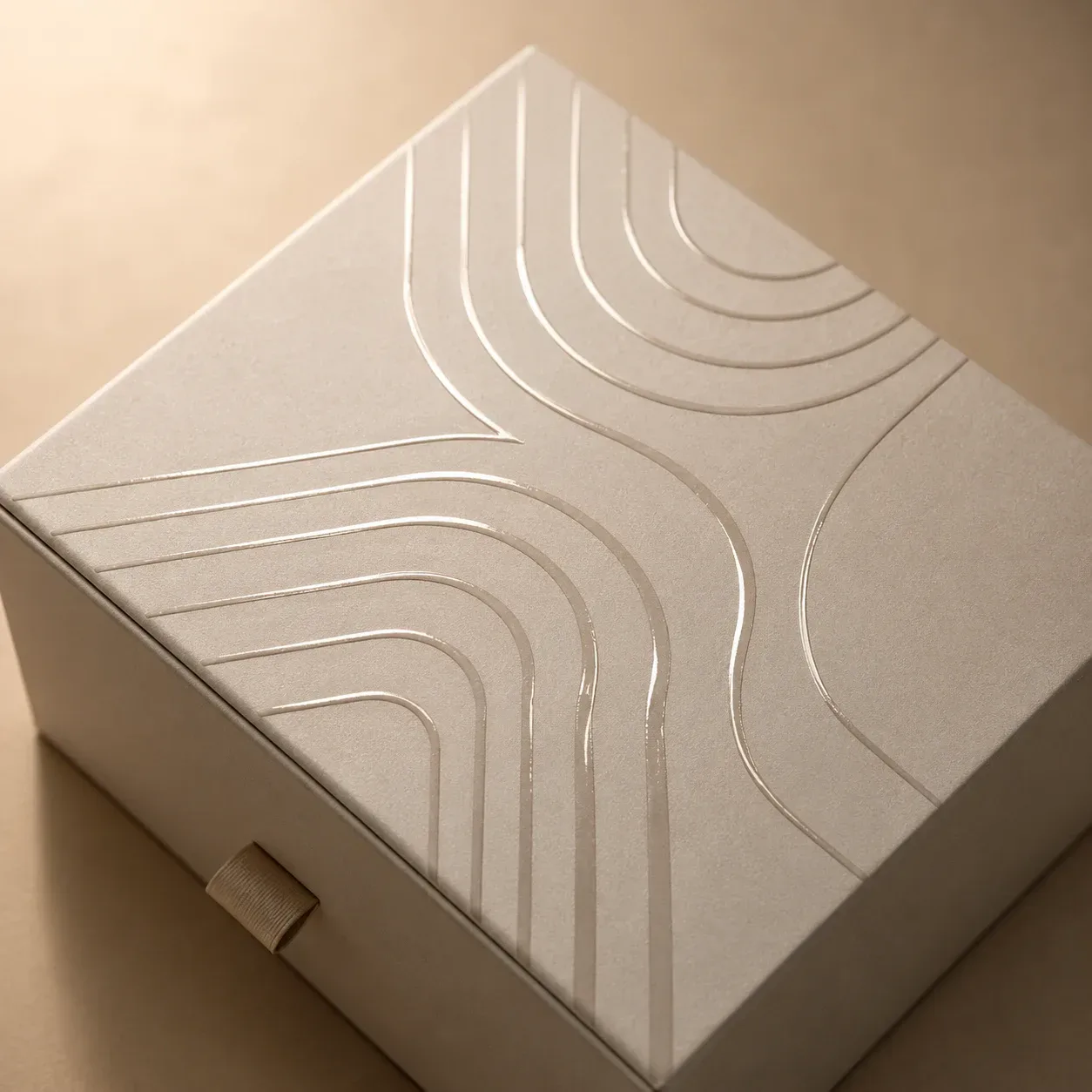 Spot UV detail on cosmetic packaging