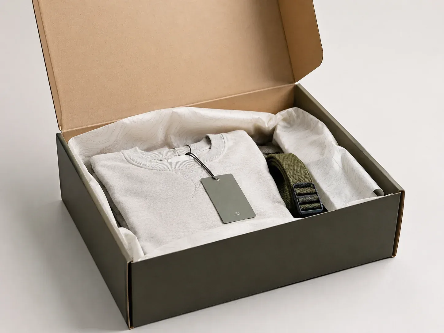Direct-to-consumer branded e-commerce packaging.