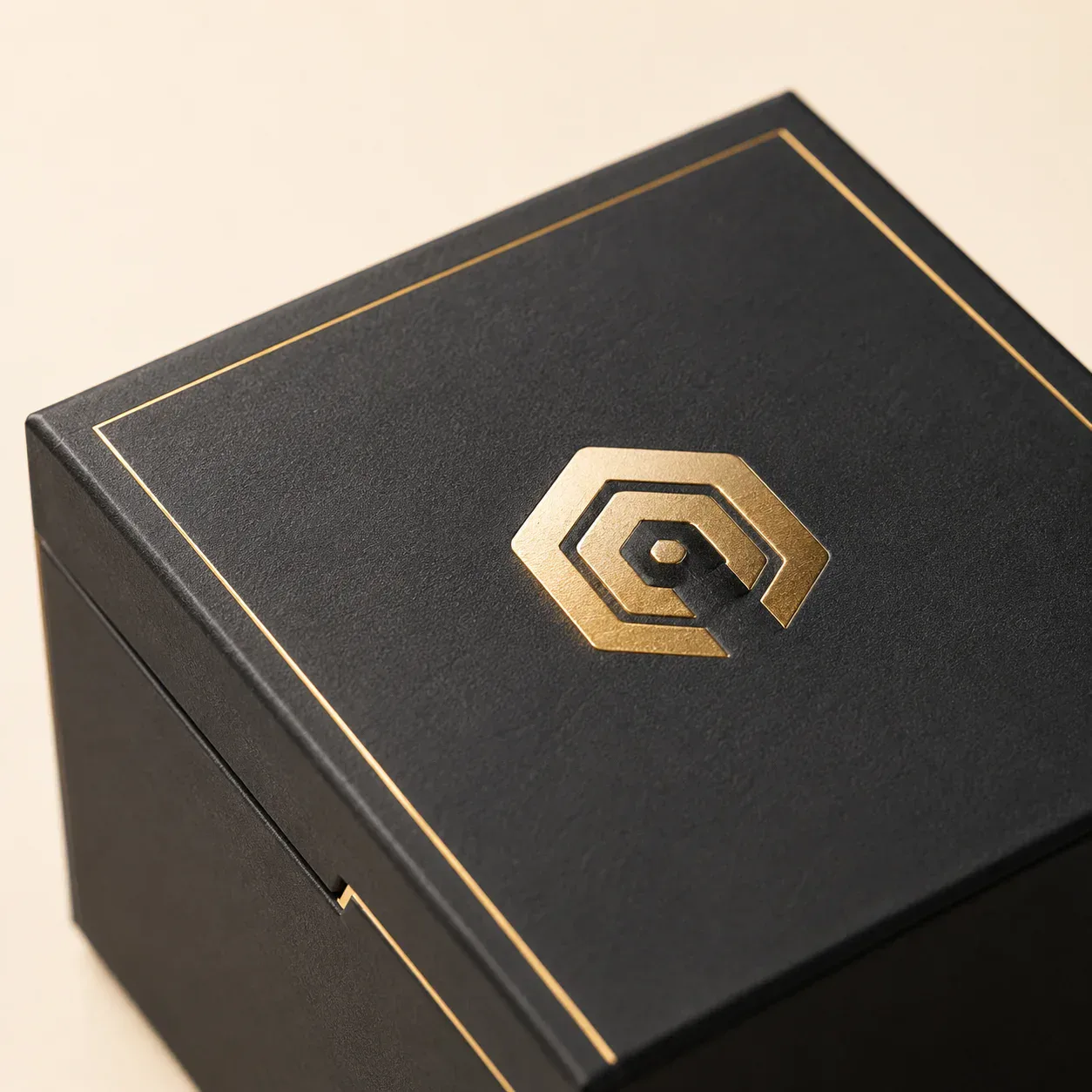 Foil stamping details on electronics packaging