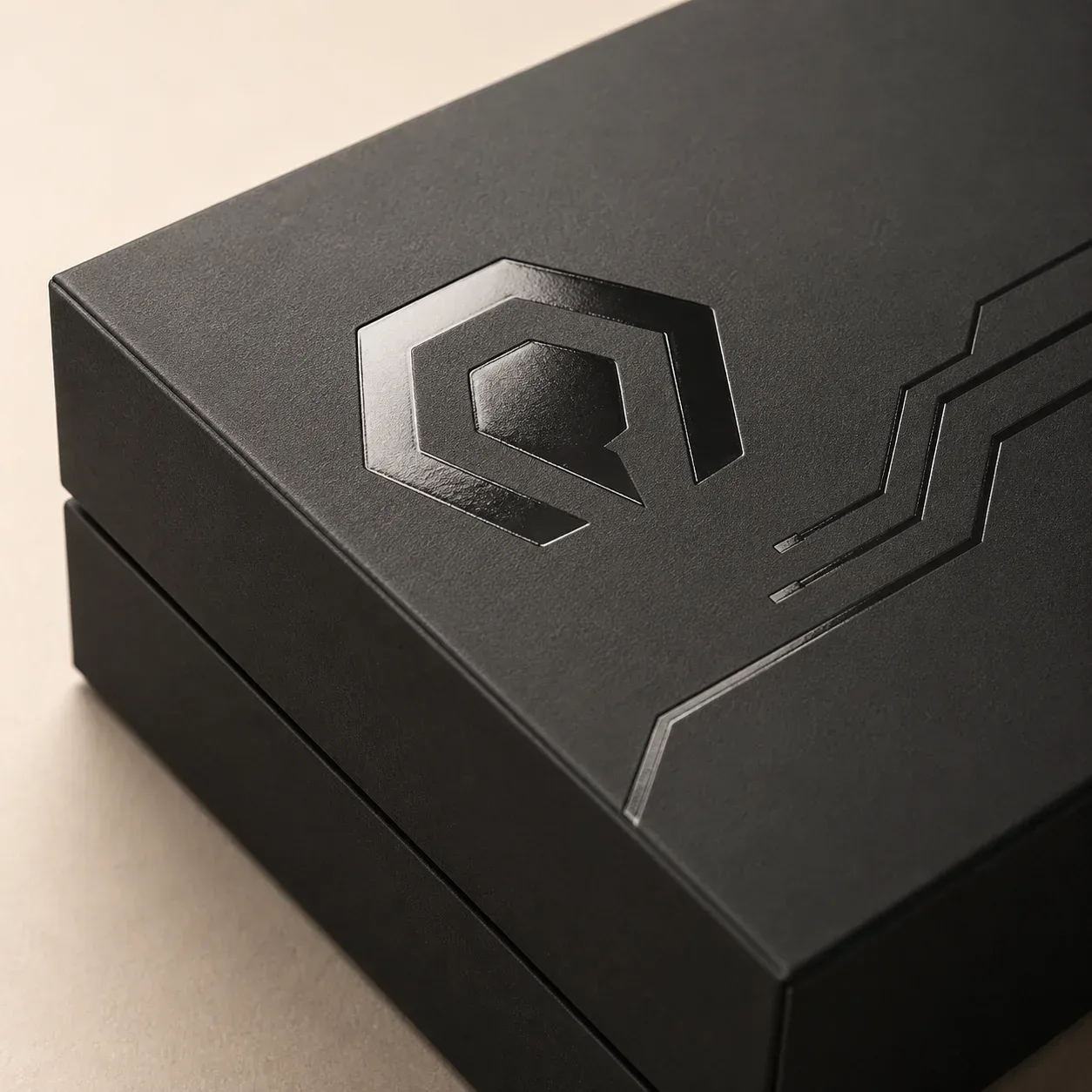 Spot UV highlights on electronics packaging