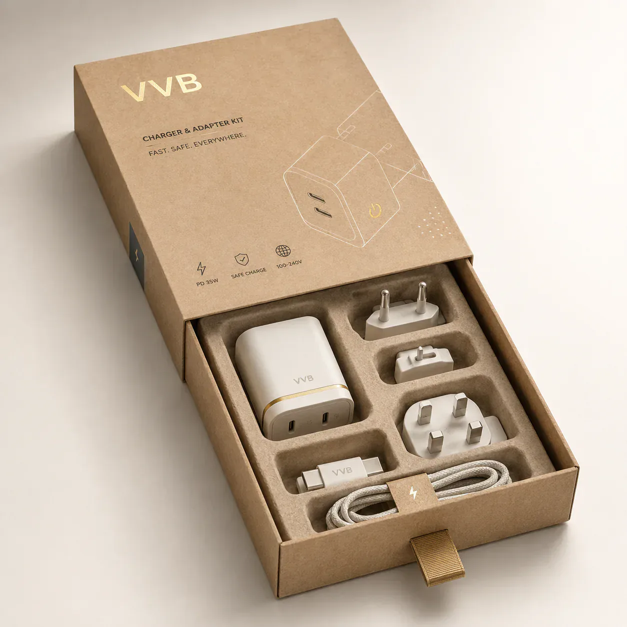 Charger and adapter packaging boxes