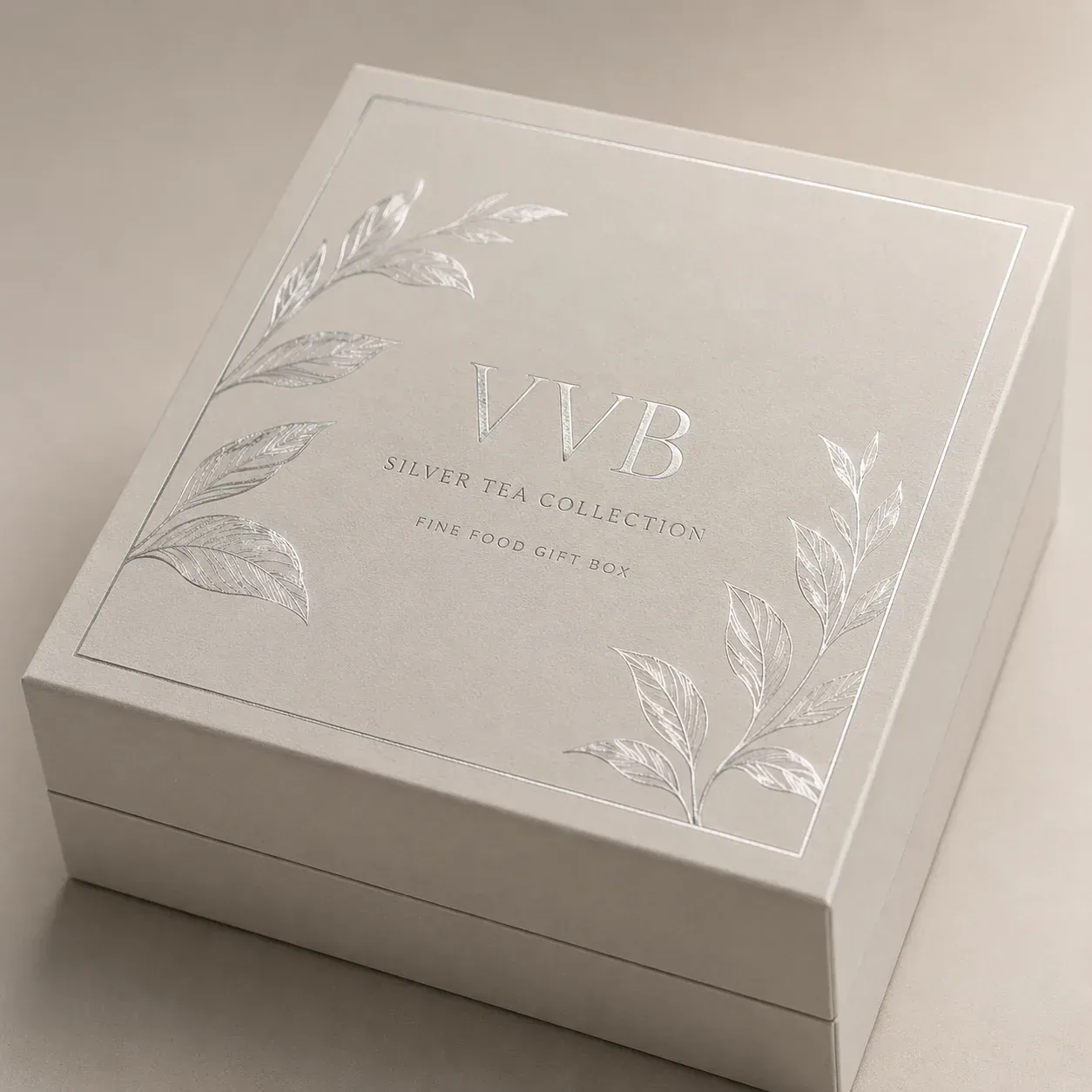 Silver foil stamping on food and beverage packaging