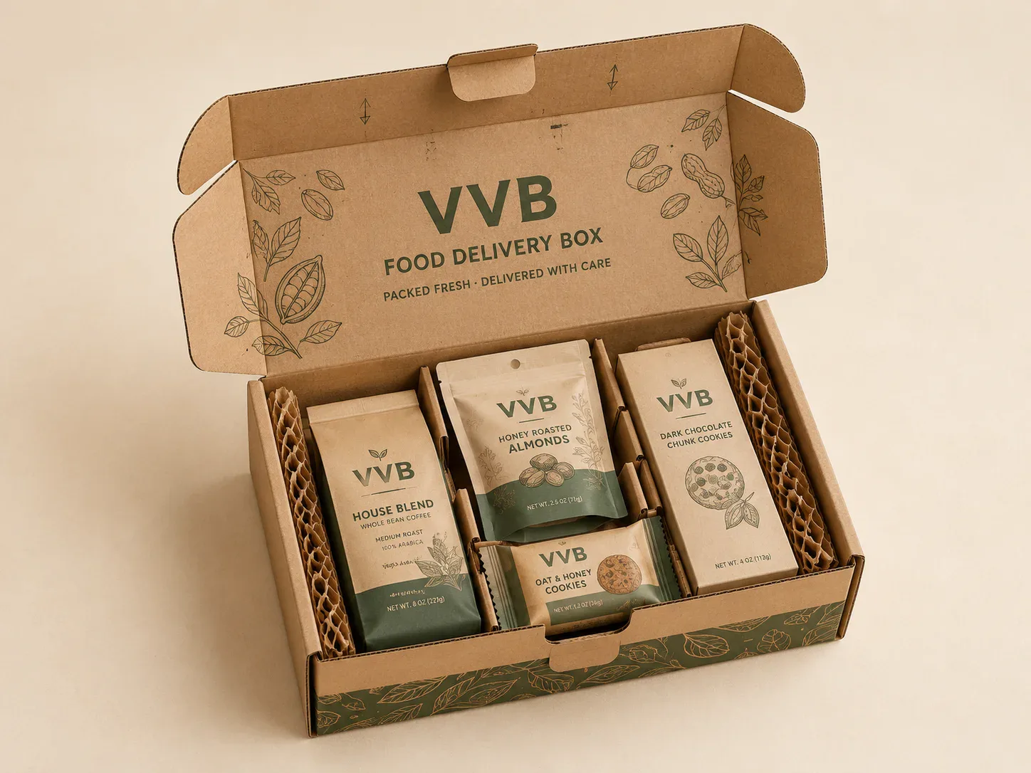 Food mailer boxes for subscription and fulfillment packaging