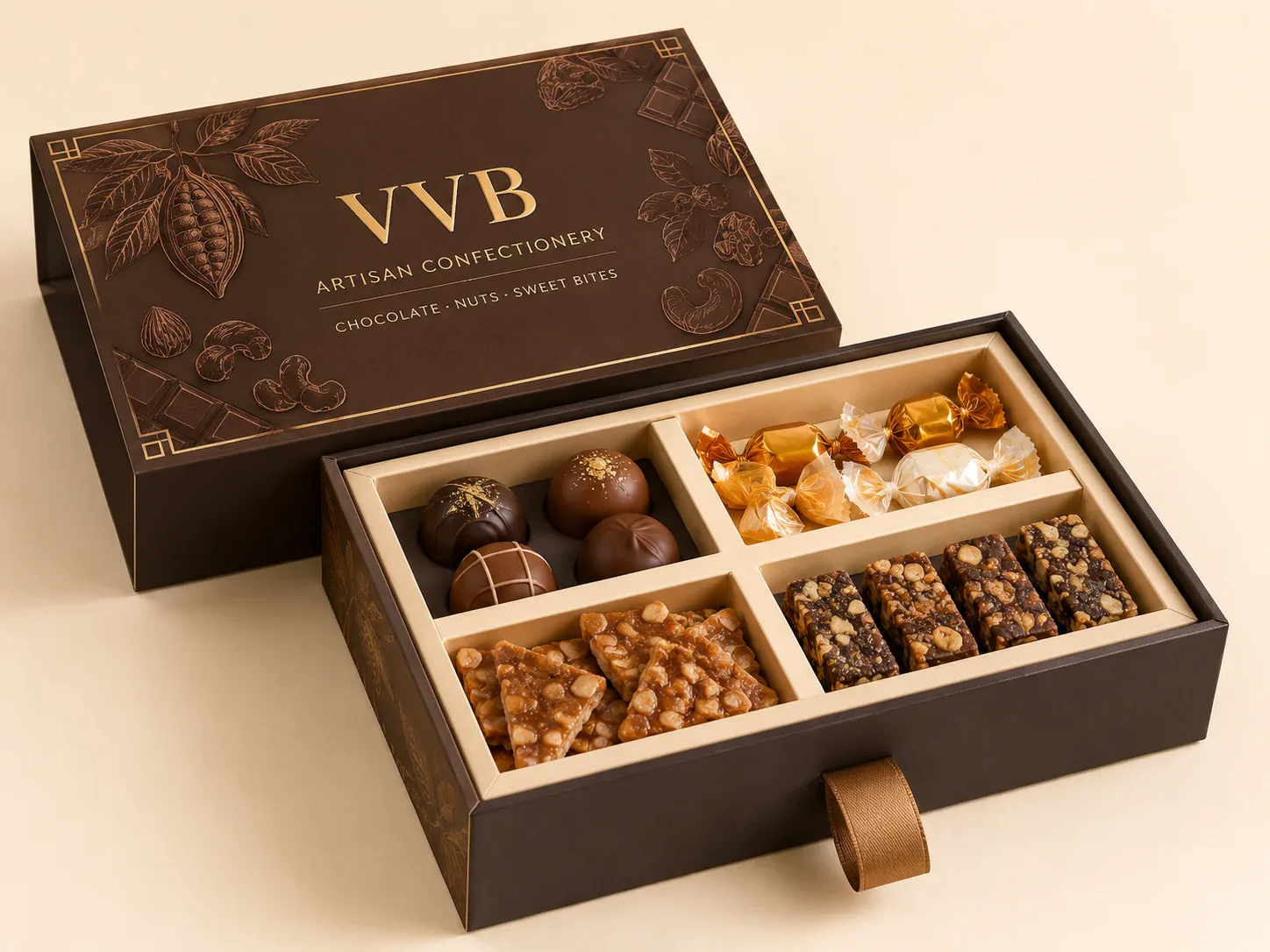 Snack and confectionery packaging boxes with retail graphics