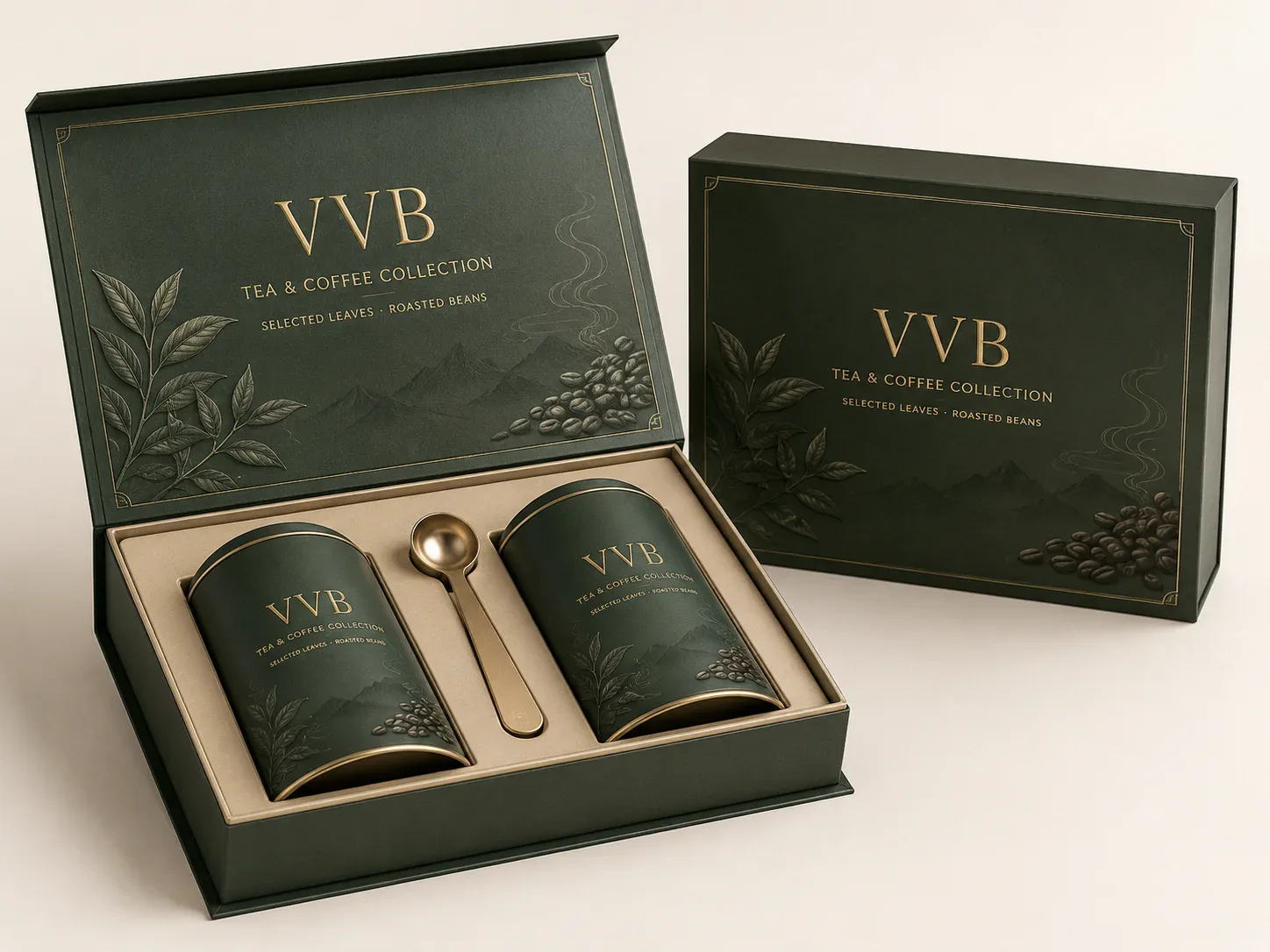 Custom tea and coffee packaging boxes for retail and gift sets