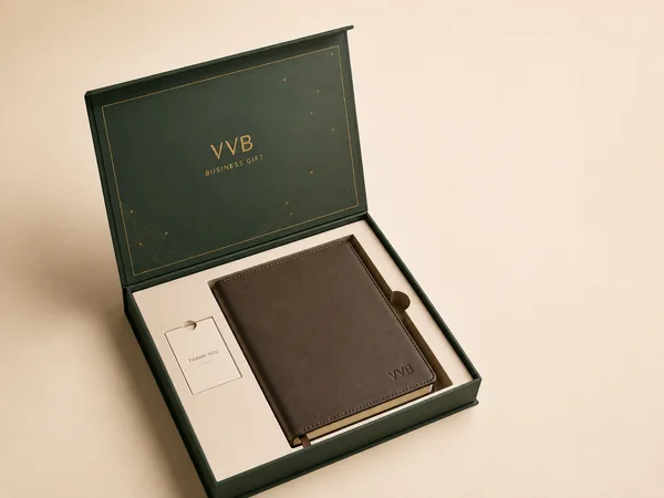 Corporate gift packaging with a premium presentation box