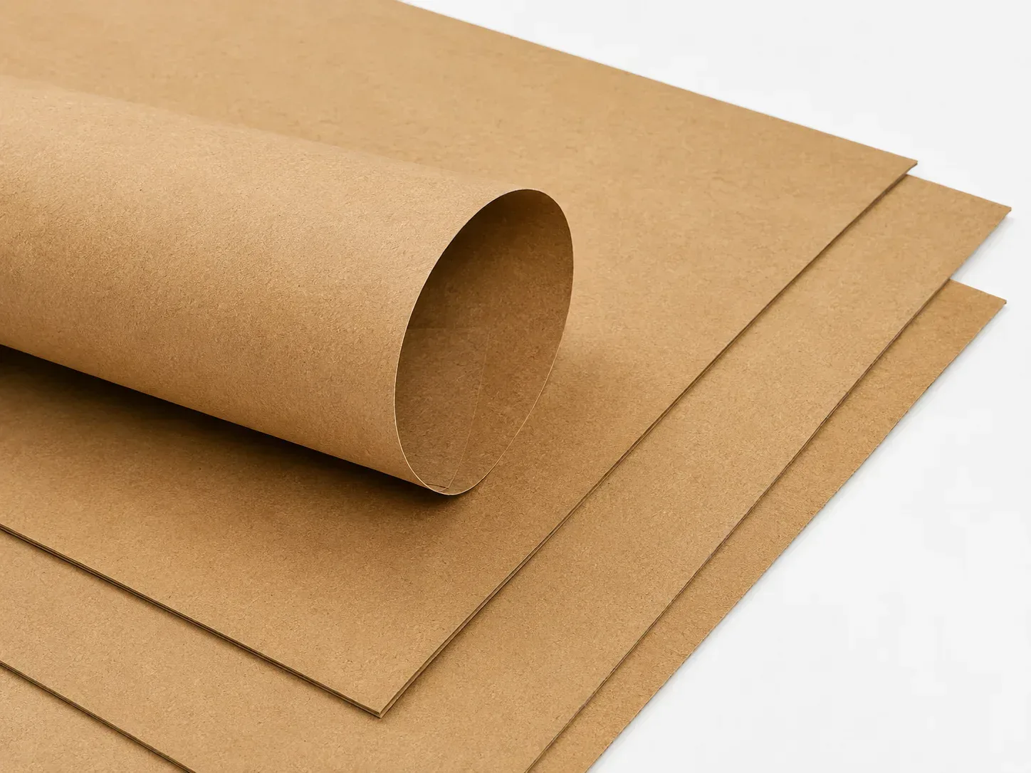 Kraft Linerboard paper packaging material sample