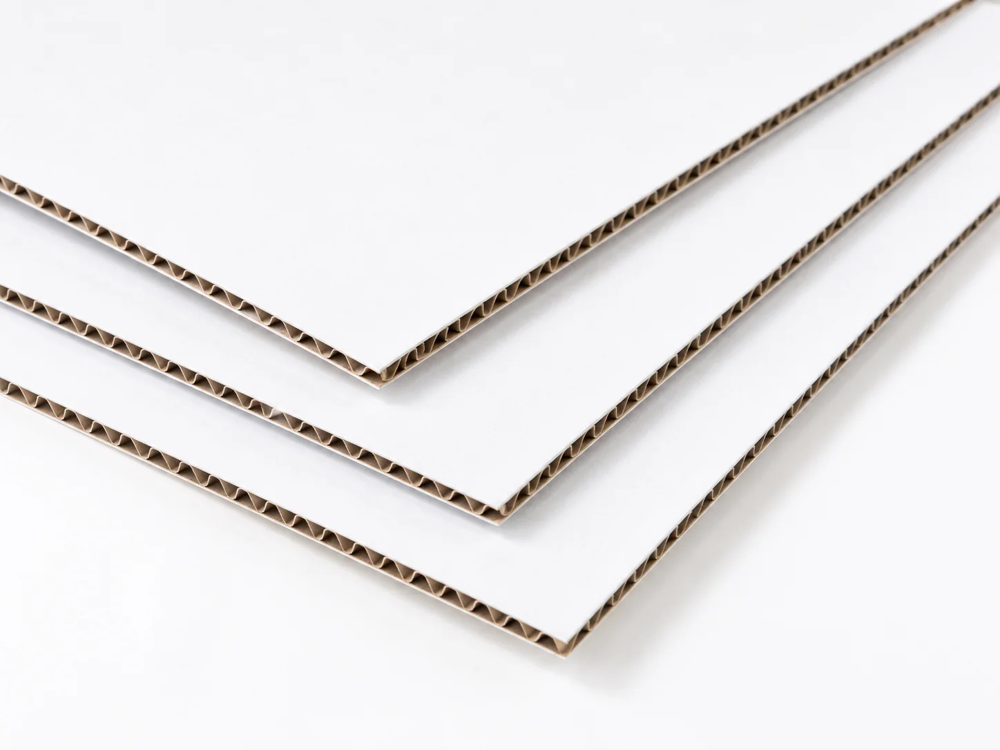White E-Flute Board paper packaging material sample