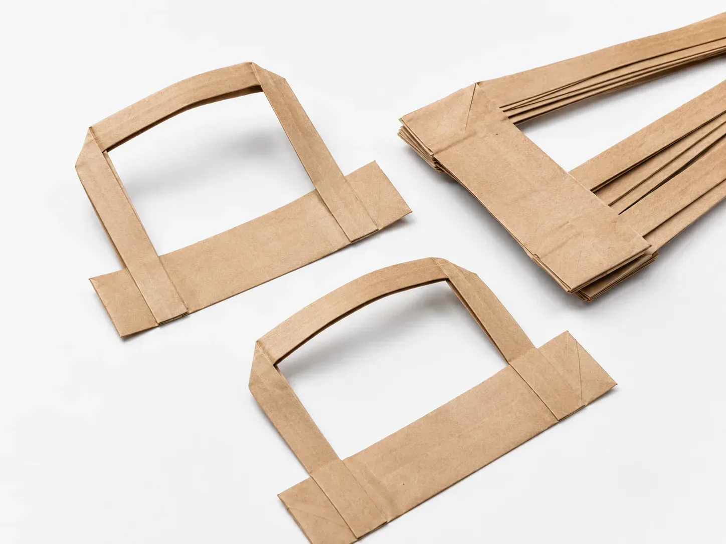 Flat Paper Handle paper packaging material sample